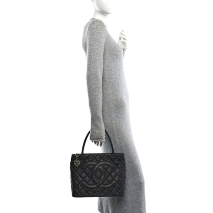 Chanel Caviar Quilted Medallion Tote Black 2 of 10