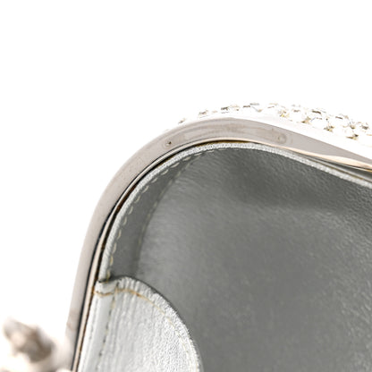 Judith Leiber Swarovski Crystal Minaudiere Clutch Silver 10 of 11
