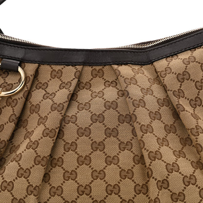 Gucci Monogram Medium Sukey Hobo Dark Brown 8 of 12
