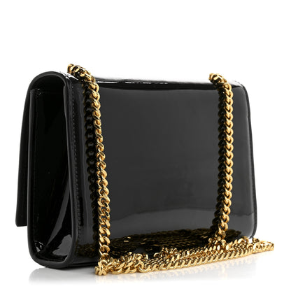 Saint Laurent Patent Small Classic Monogram Kate Tassel Satchel Black 3 of 12