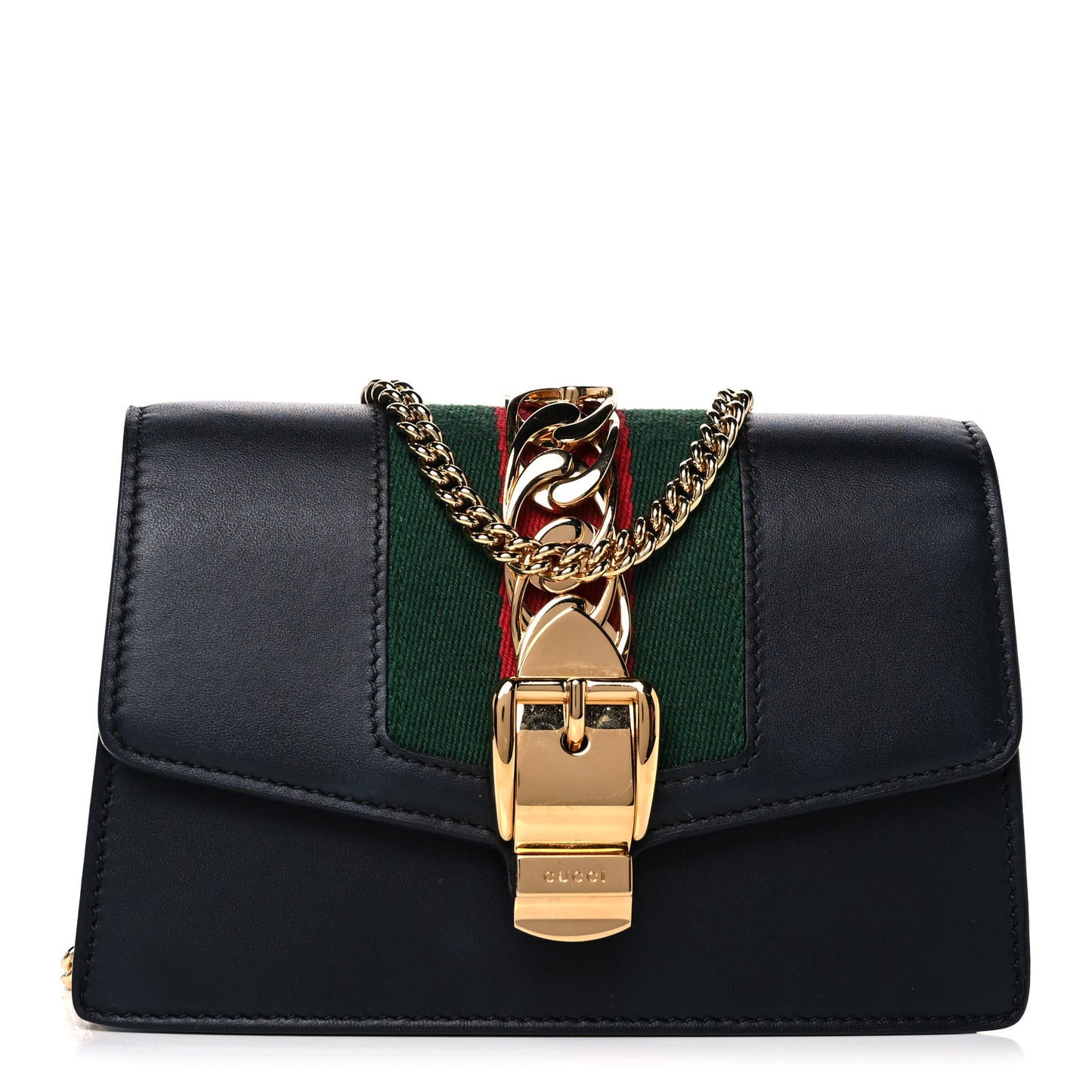 Calfskin Super Mini Sylvie Chain Shoulder Bag Blue