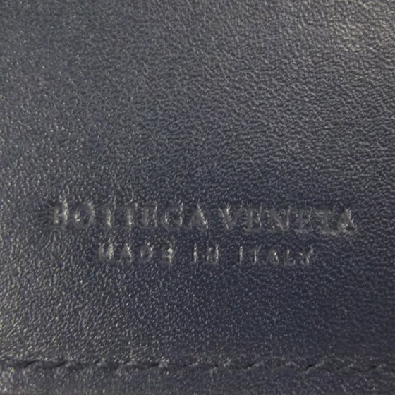 Intrecciato Mens Wallet Navy Blue