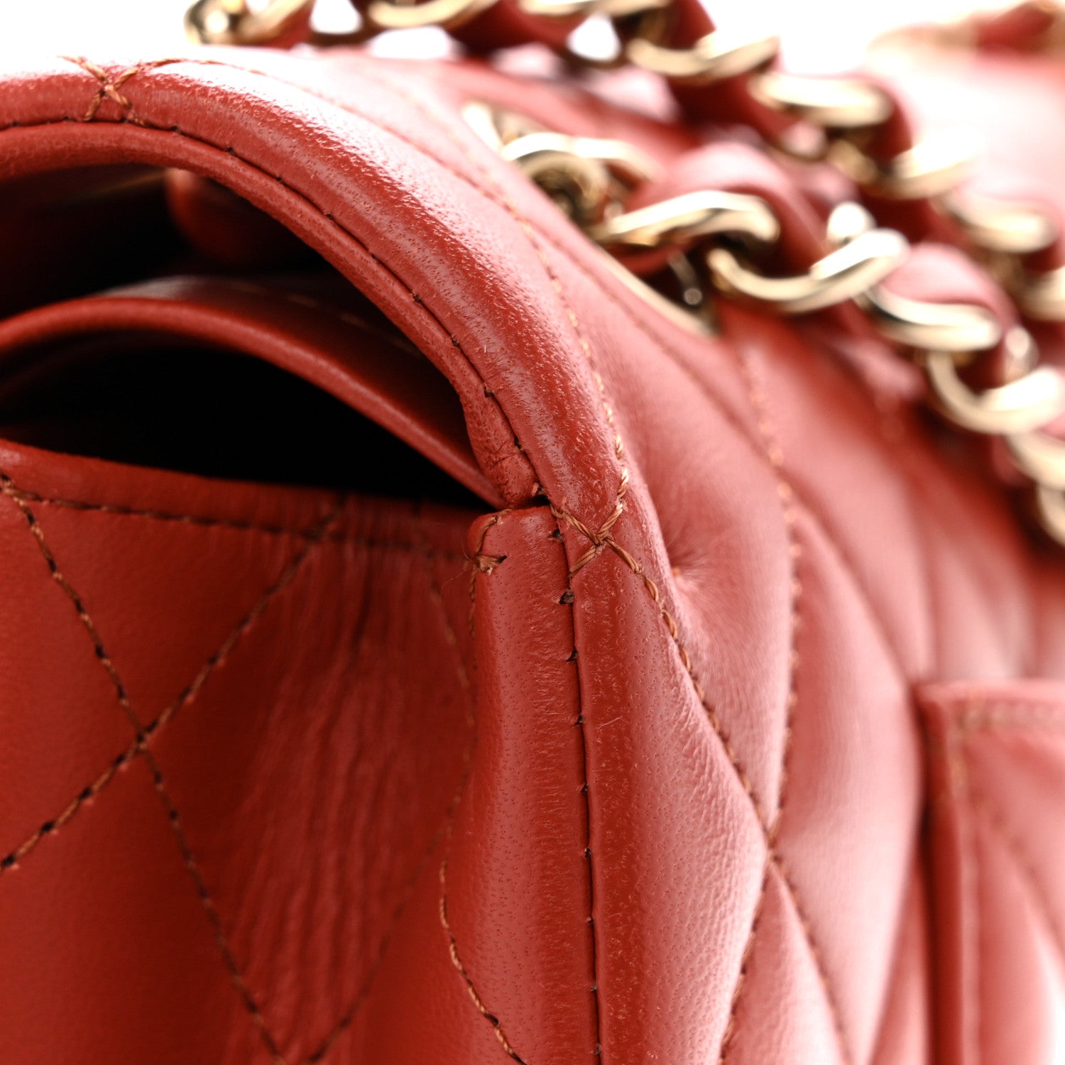 Chanel Lambskin Quilted Medium Double Flap Brown 1882346