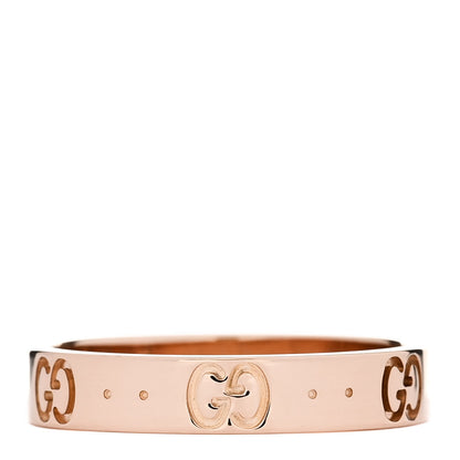 Gucci 18K Rose Gold 4mm Icon Thin Band Ring  57 8 3 of 5