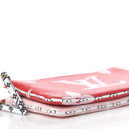 Louis Vuitton Monogram Giant Double Zip Pochette Rouge 9 of 11