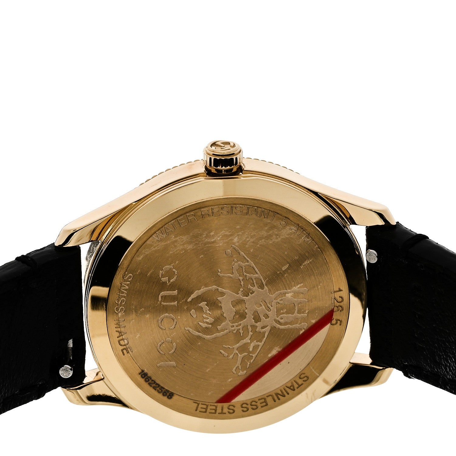GUCCI ゴールド 腕時計　不動☆ Gucci Stainless Steel Calfskin 29mm G-Timeless Bee Quartz Watch
