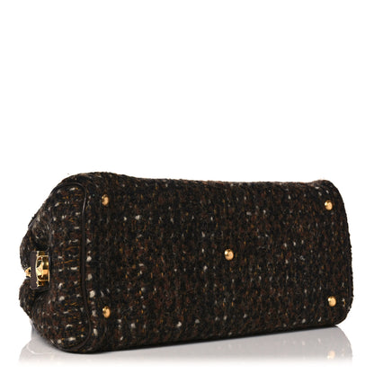 Prada Tessuto Tweed Vitello Bowling Bag Cacao Knicker 4 of 22