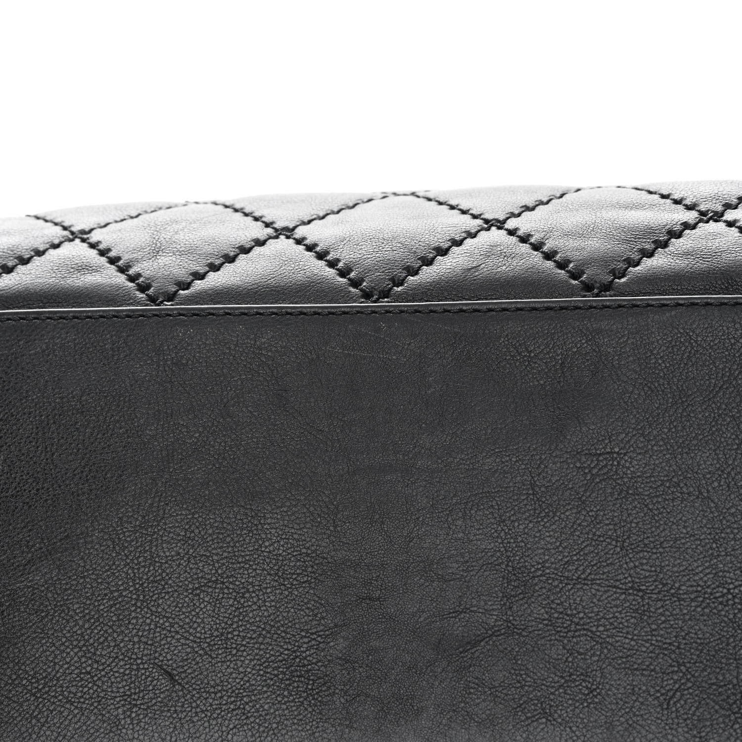 Chanel Calfskin Quilted Large Retro Chain Tote Black 13 of 18
