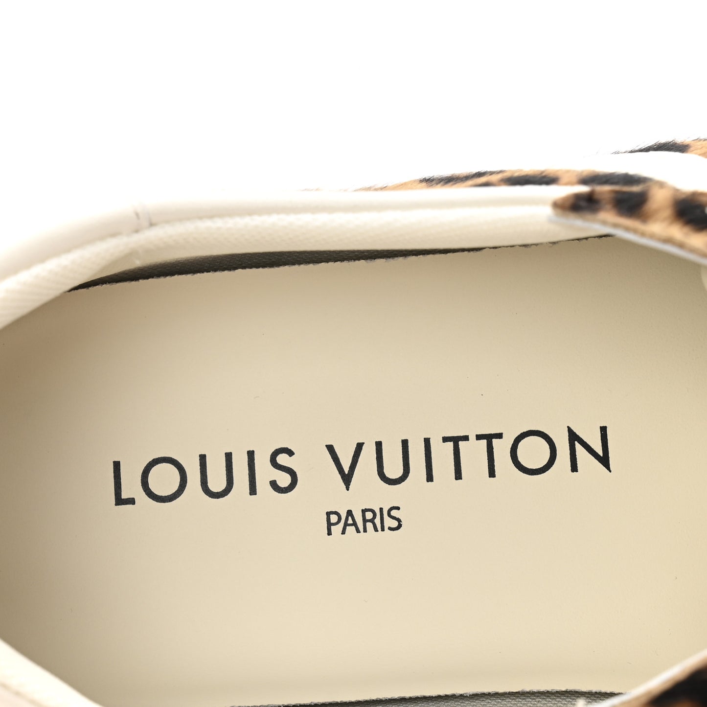 Calfskin Pony Hair Leopard LV Sneakerina 37 Brown