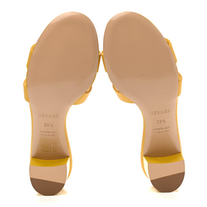 Hermes Epsom Oasis Sandals 36.5 Jaune Sable 5 of 9