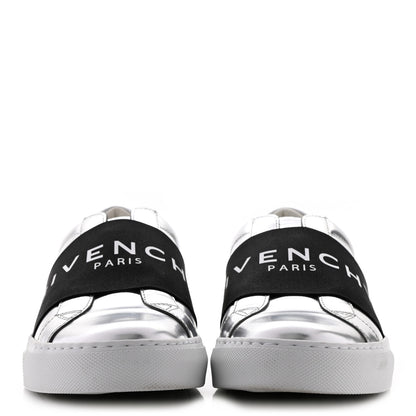 Givenchy Calfskin Band Logo Womens Urban Street Sneakers 36.5 Silvery 2 of 10