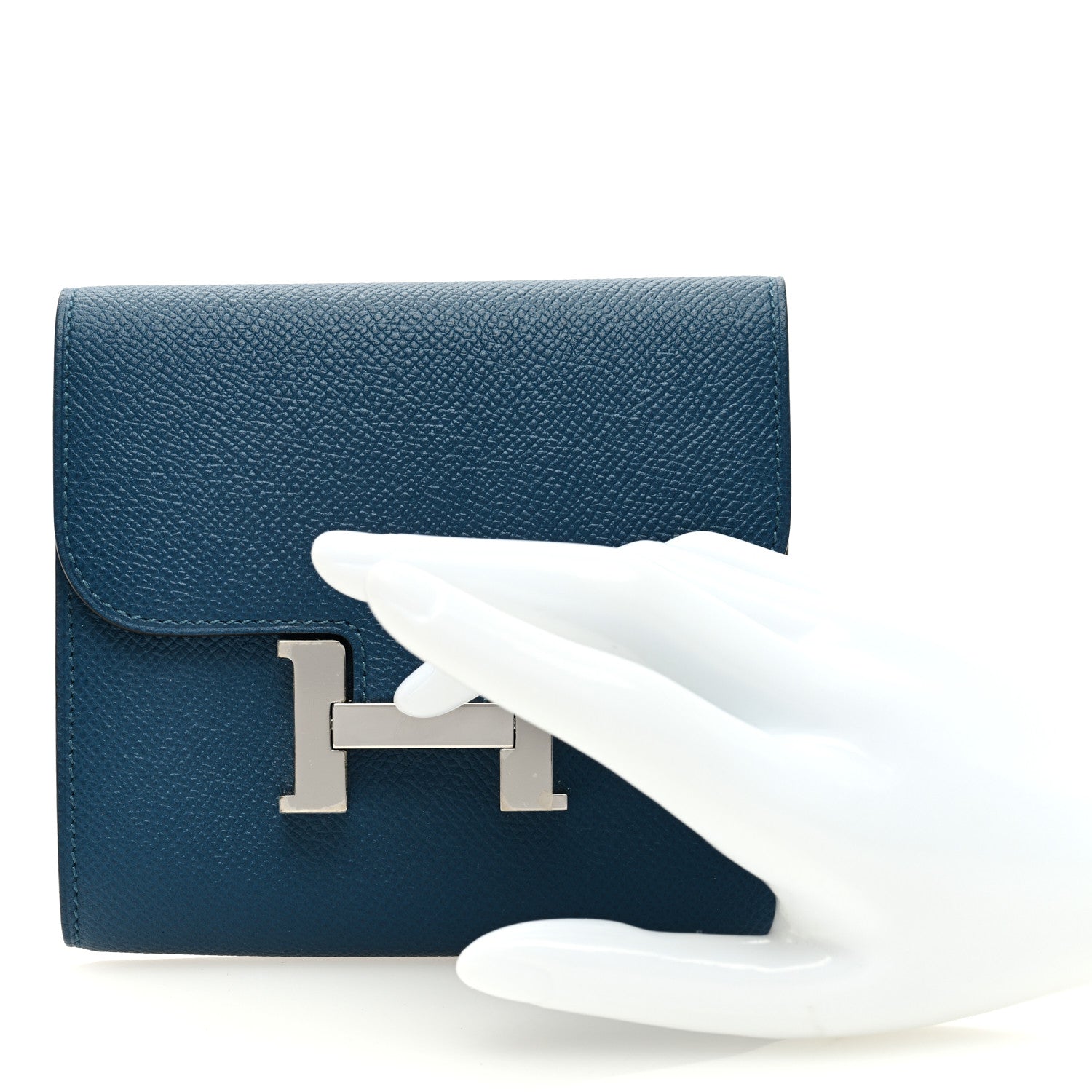 Hermes Epsom Constance Compact Passant Wallet Colvert 2 of 7