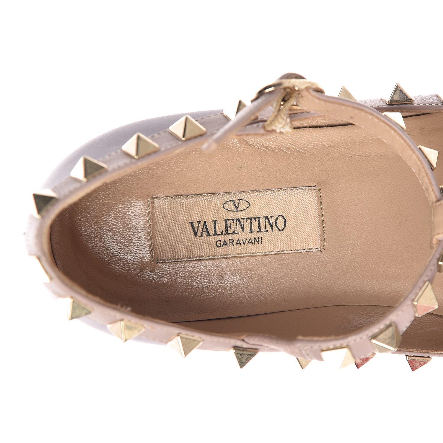Valentino Garavani Nappa Rockstud Cage Ballerina Flats 34 Dark Mauve Poudre 6 of 14