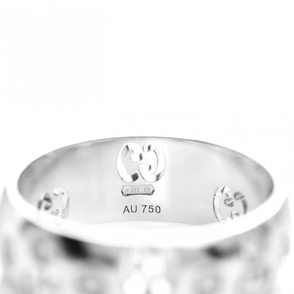 Gucci 18K White Gold Diamond 6mm Icon Band Ring 52 6 4 of 5