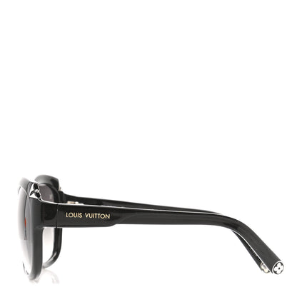 Louis Vuitton Acetate Hortensia Sunglasses Z0485W Black Glitter 4 of 7
