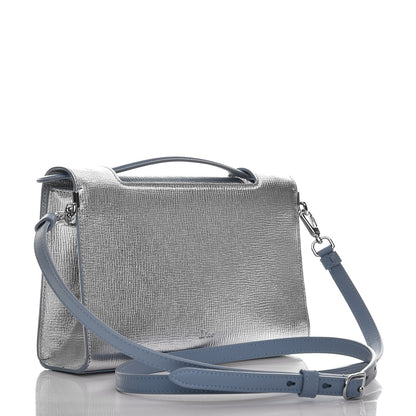 Christian Dior Metallic Grained Calfskin Diorever Clutch Silver 3 of 7