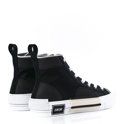 Christian Dior Oblique Kumo Mens B23 High Top Sneakers 40 Black Beige 4 of 8