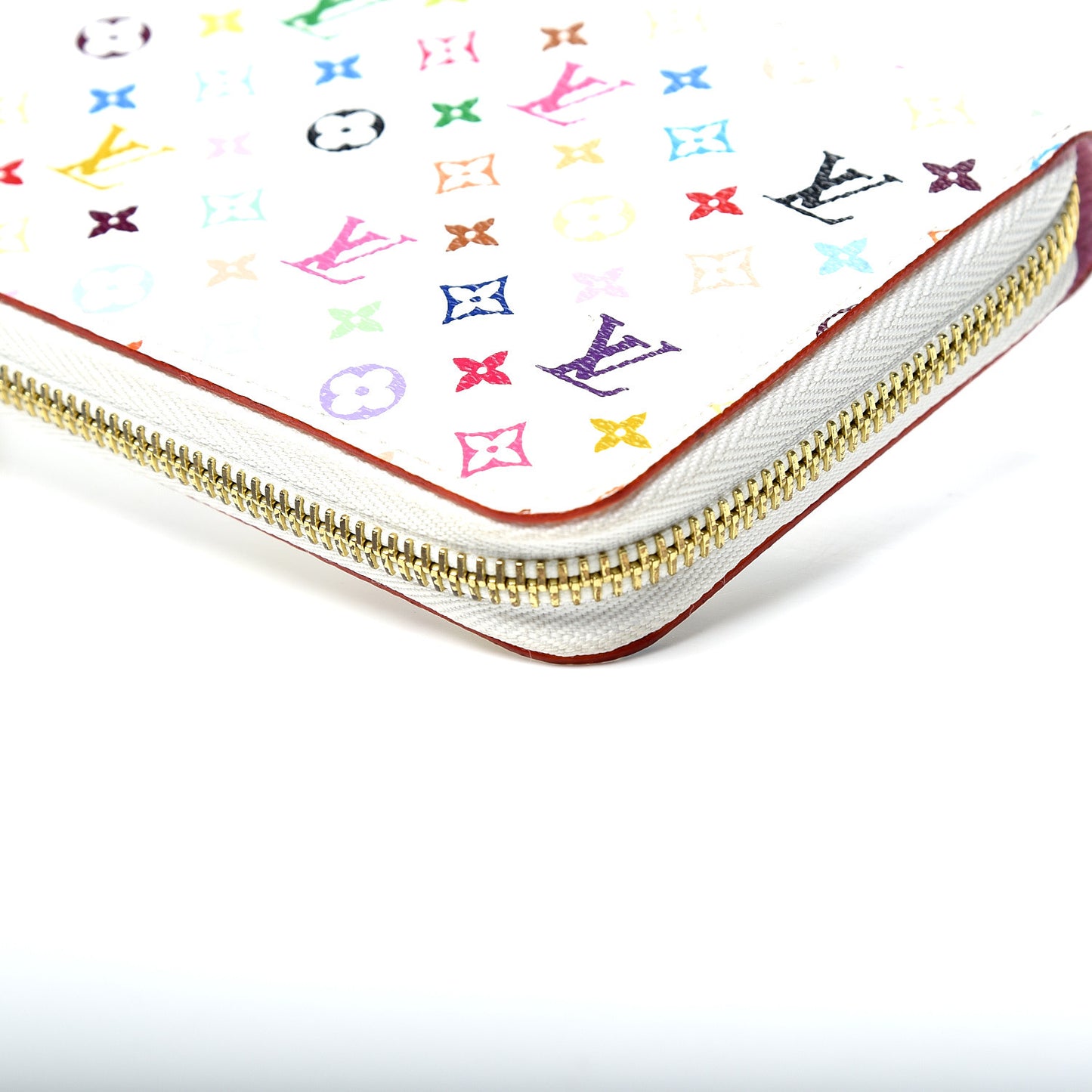 Monogram Multicolor Zippy Wallet White Litchi