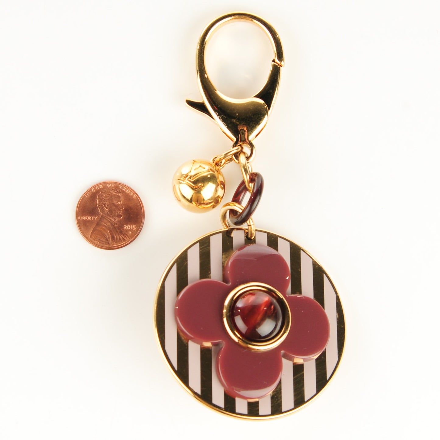 Rayures Bag Charm Purple