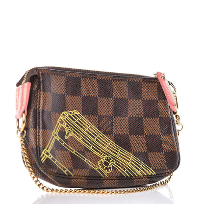 Louis Vuitton Damier Ebene 2014 Christmas Animation Mini Pochette Accessories 3 of 9
