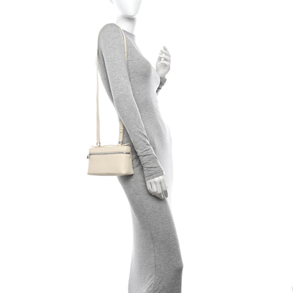 Loro Piana Grained Calfskin L19 Extra Pocket Pouch Whisper White 2 of 9