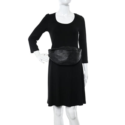 Louis Vuitton Calfskin Monogram Shadow Discovery Bumbag Black 3 of 9