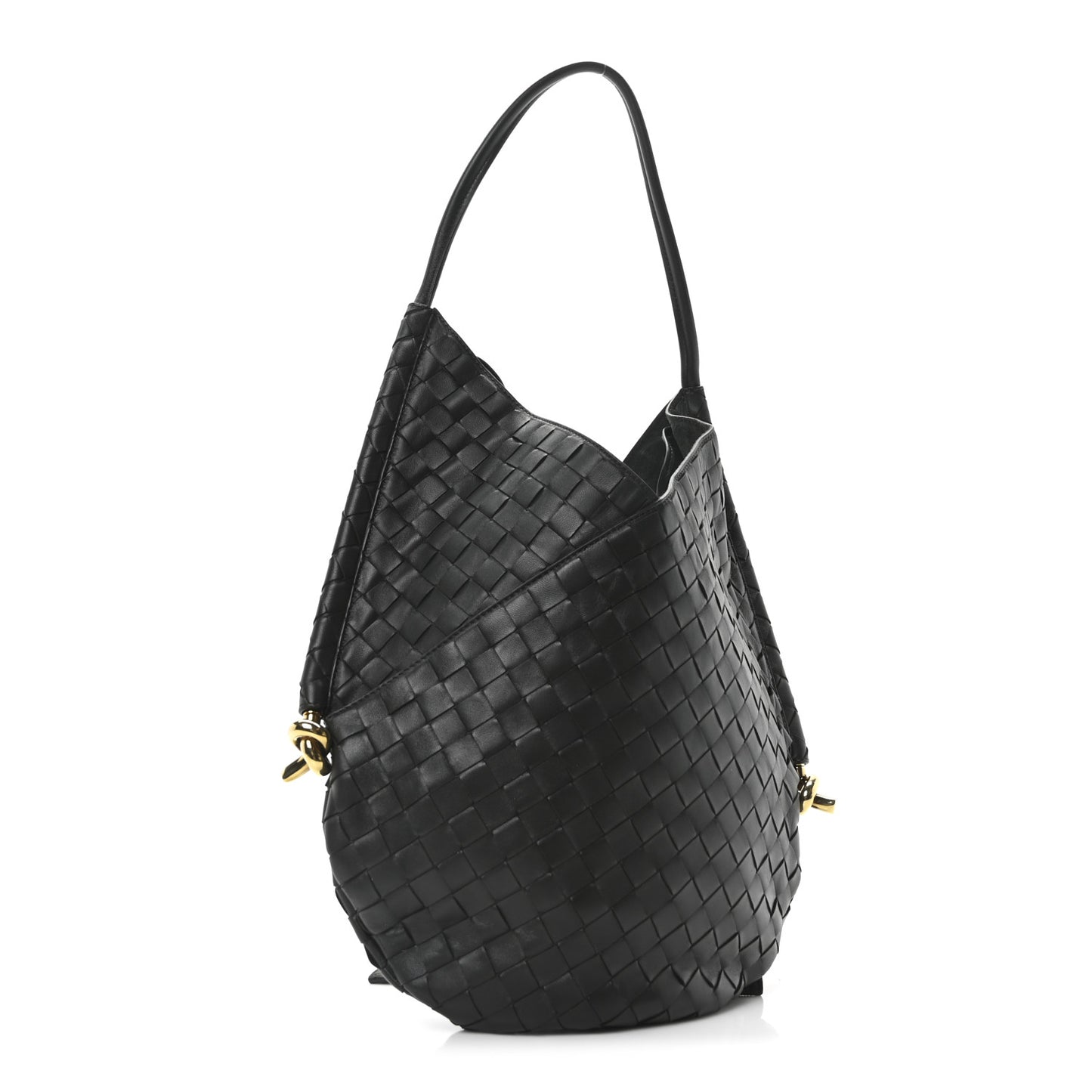 Nappa Intrecciato Medium Solstice Hobo Dark Green
