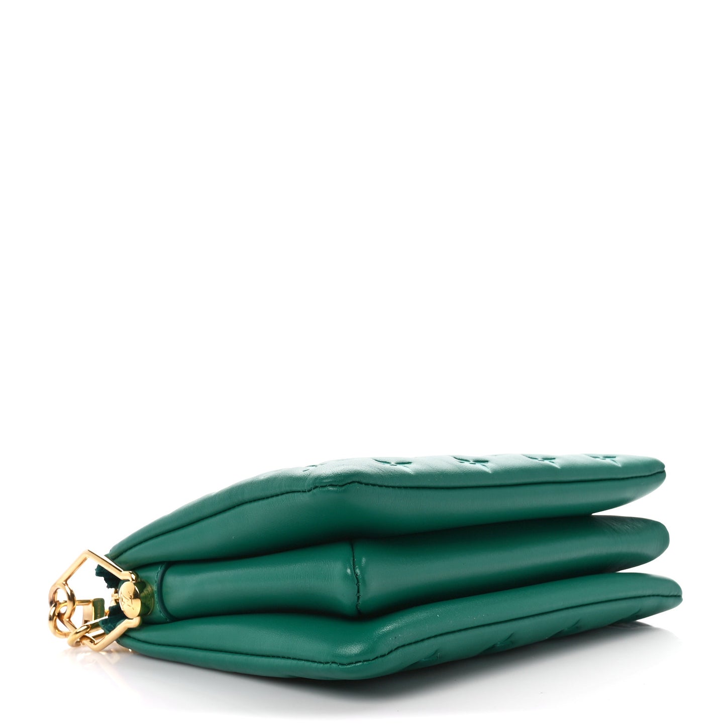 Lambskin Embossed Monogram Coussin BB Emeraude