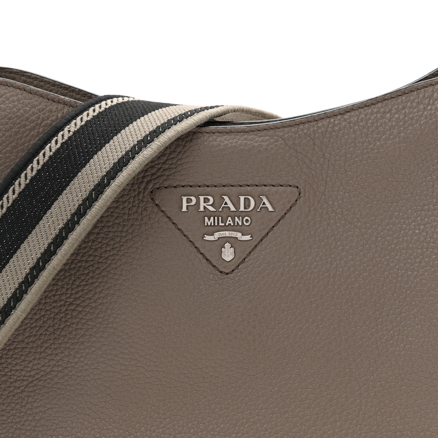 Prada Vitello Daino Soft Hobo Messenger Bag Argilla 7 of 9