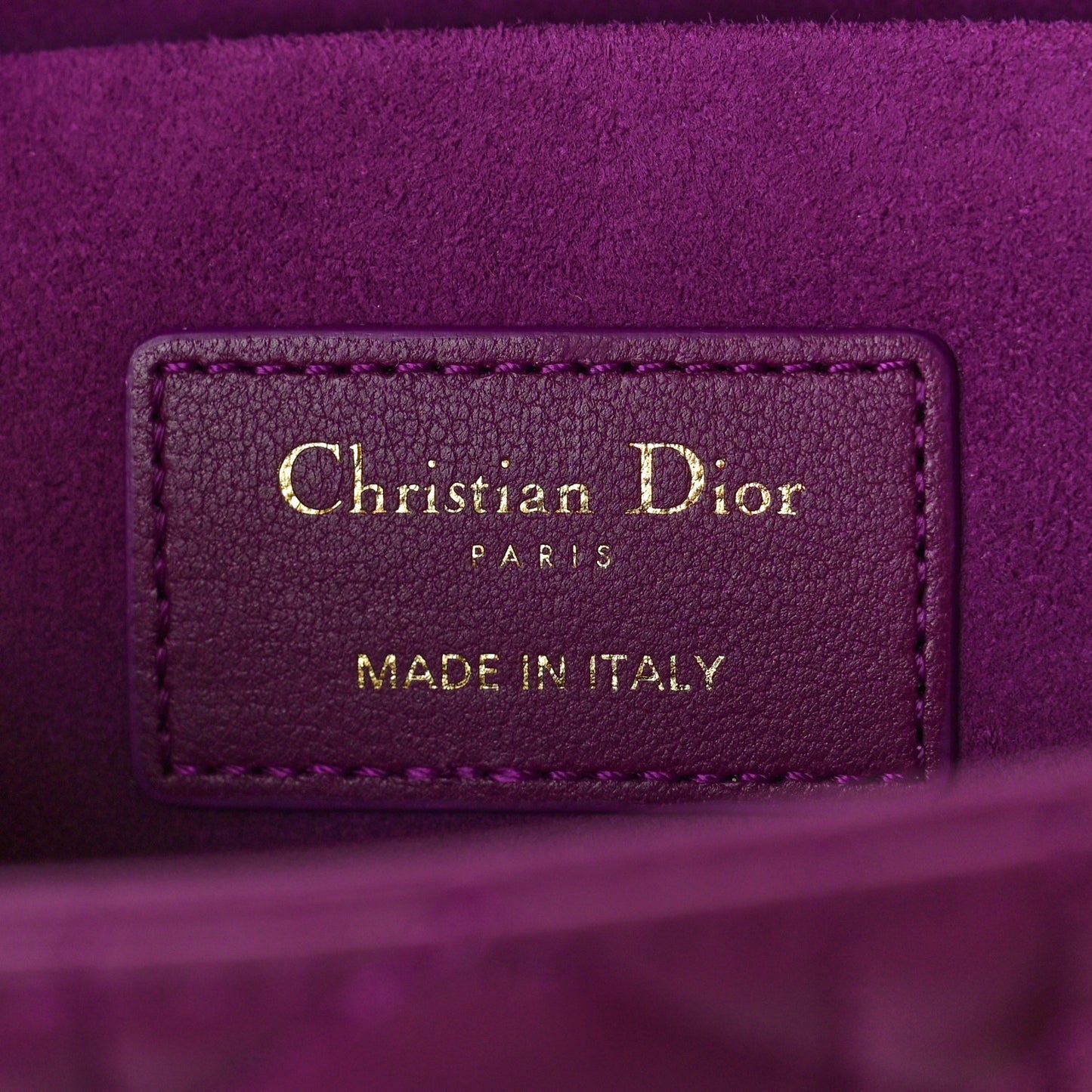 Lambskin Cannage Medium Lady D-Joy Purple