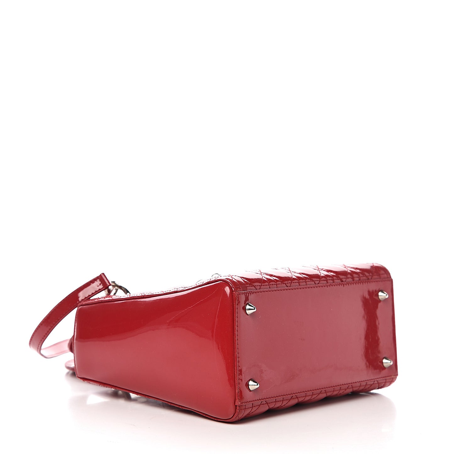 Patent Cannage Medium Lady Dior Red