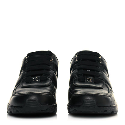 Chanel Calfskin Tweed Womens Sneakers 37 Black 2 of 10