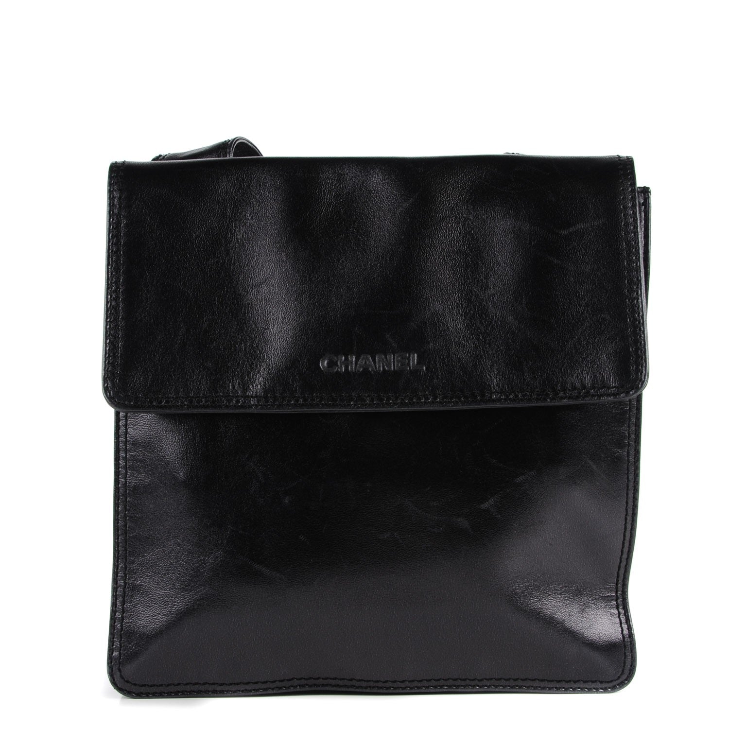 Chanel Lambskin Shoulder Flap Bag Black 1 of 8