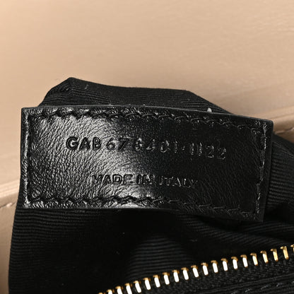 Saint Laurent Calfskin Y Quilted Monogram Toy Loulou Crossbody Bag Dark Beige 7 of 10