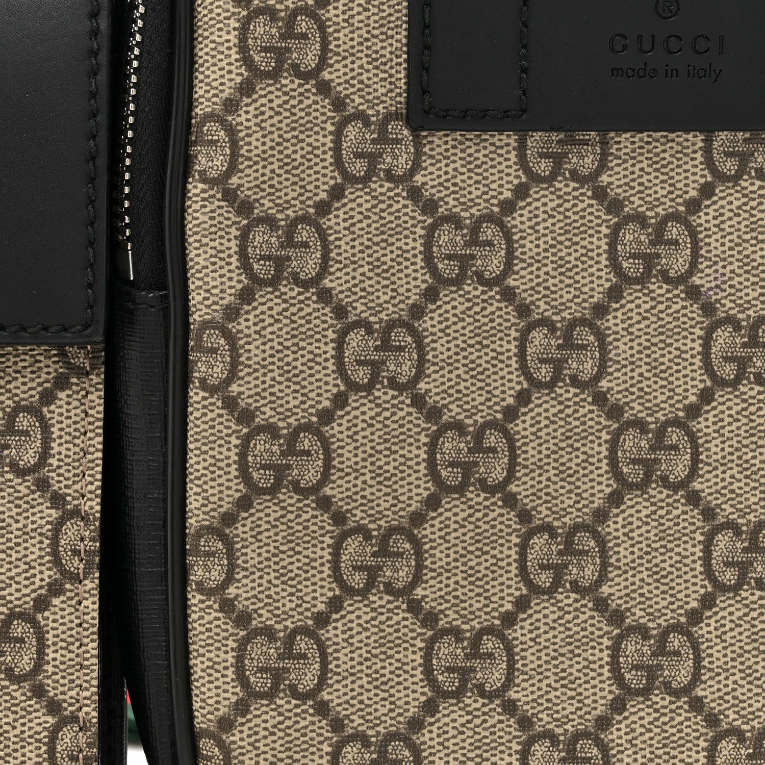 Gucci GG Supreme Monogram Web Belt Bag Black 9 of 13