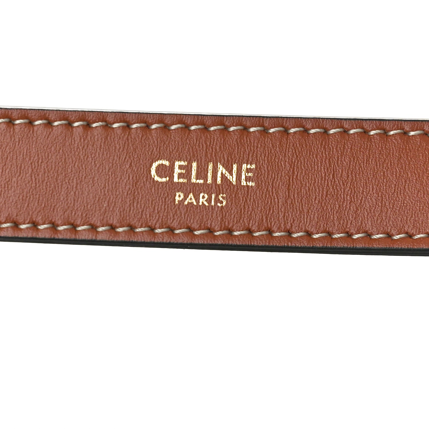Celine Triomphe Canvas Calfskin Ava Shoulder Bag Tan 7 of 10
