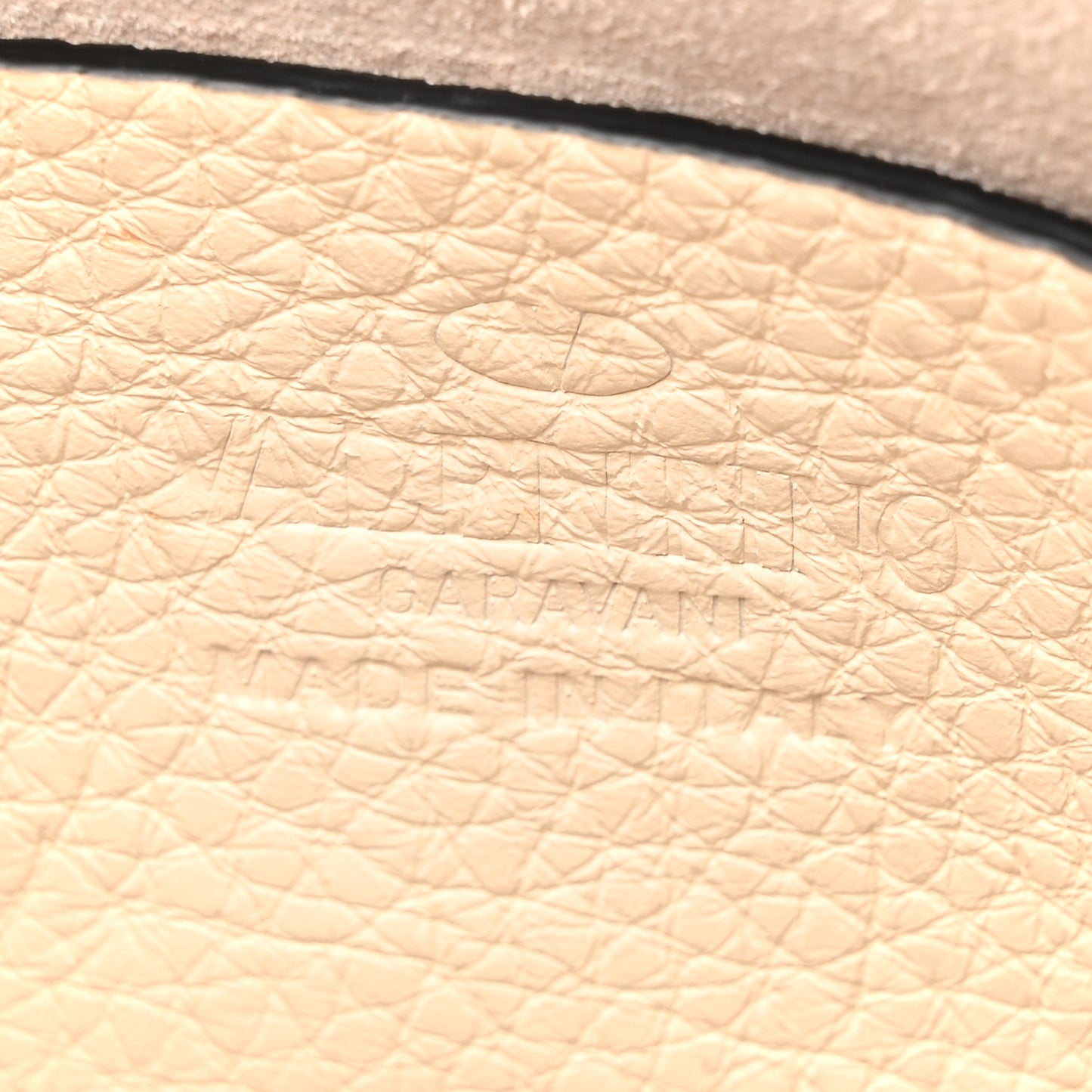 Grained Calfskin Rockstud Camera Crossbody Bag Ivory