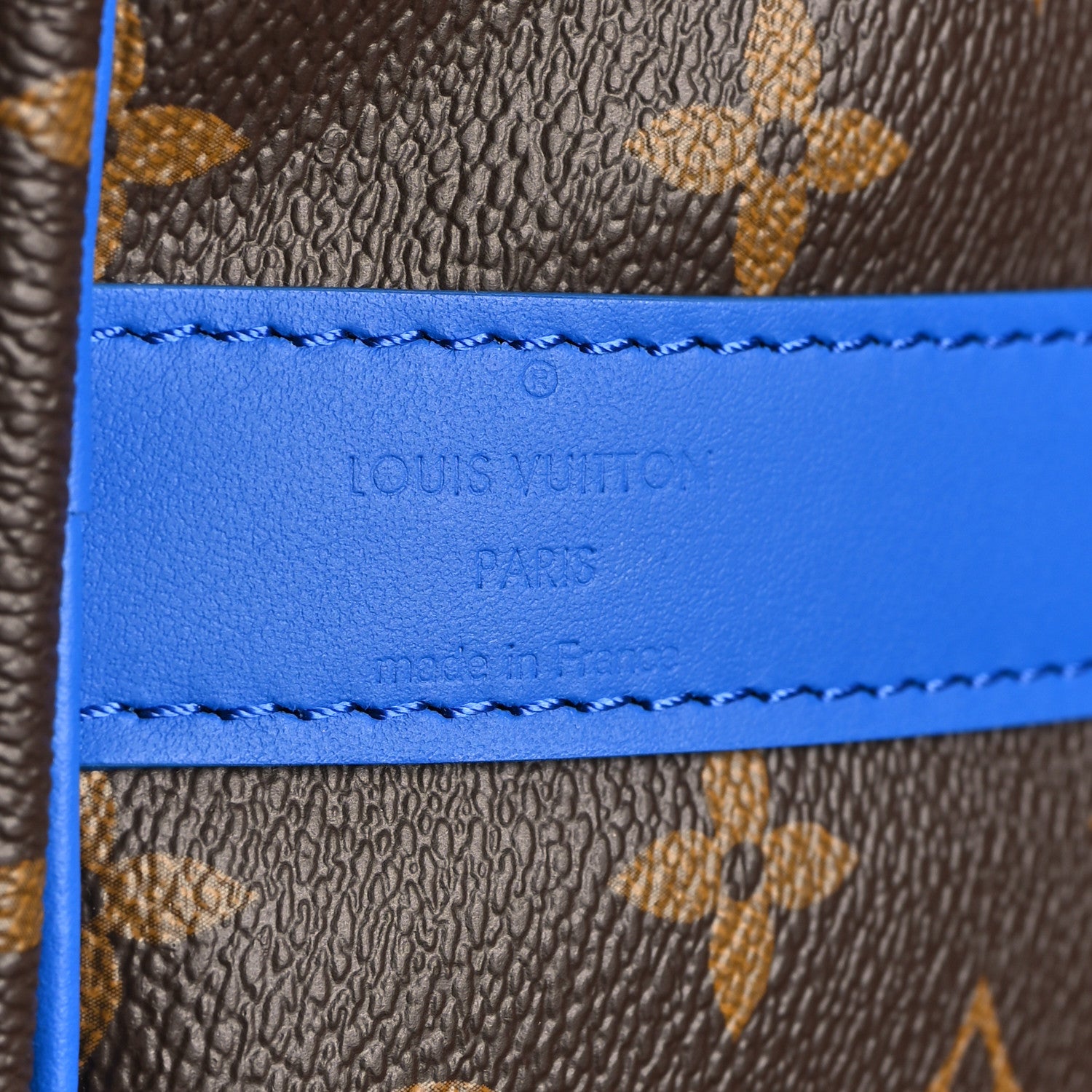Louis Vuitton Monogram Macassar Keepall Bandouliere 50 Blue 5 of 10