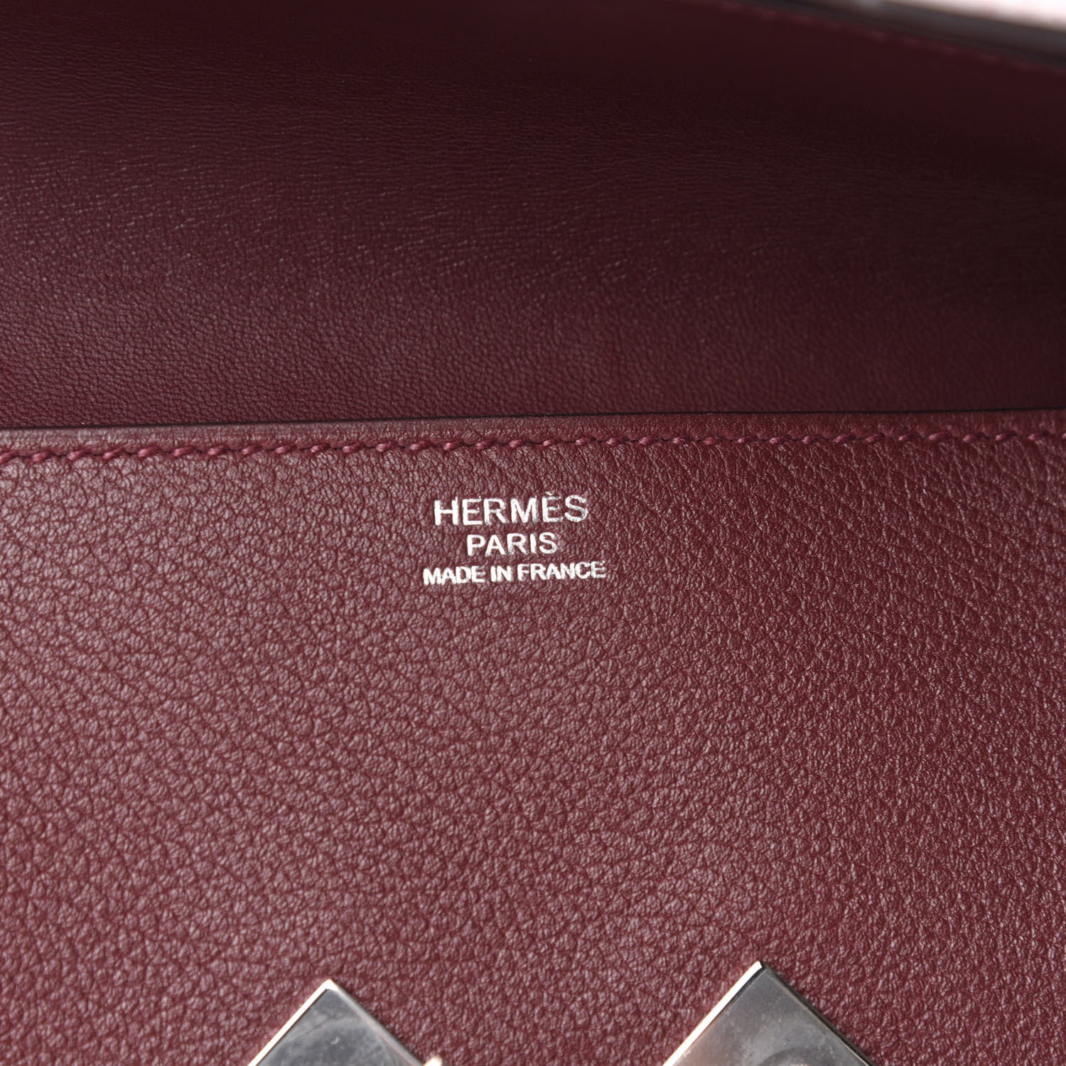 Hermes Evercolor Fortunio Clutch Bordeaux 8 of 8