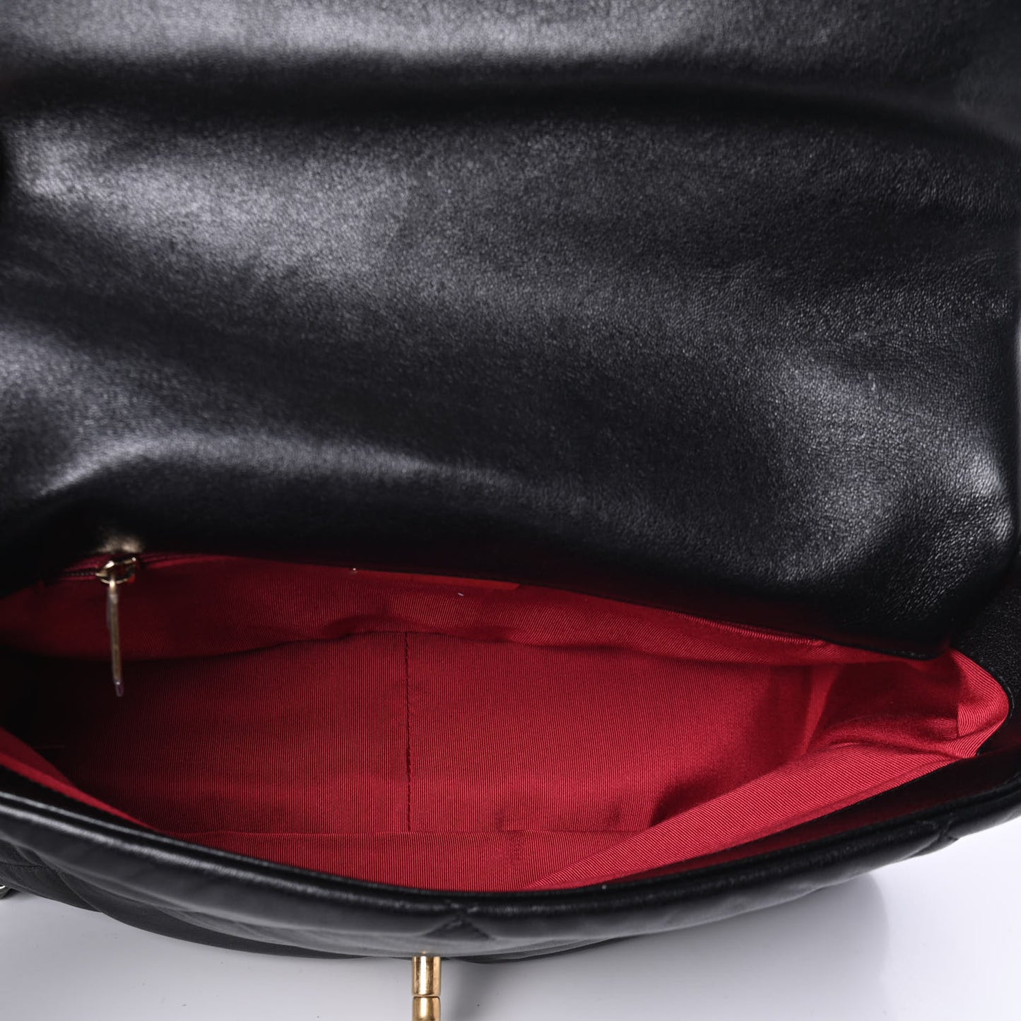 Lambskin Quilted Large Chanel 19 Flap Black