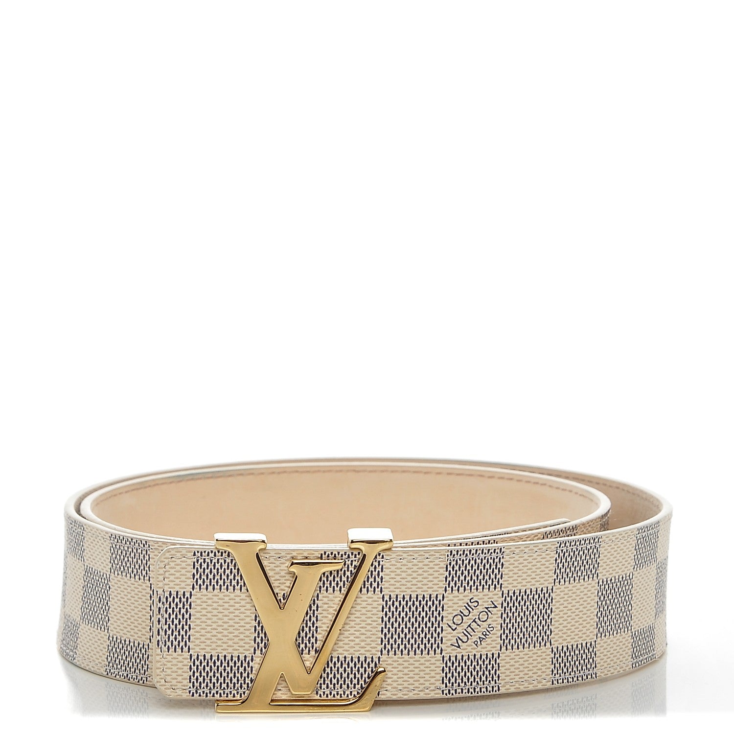 Louis Vuitton Damier Azur 40mm LV Initiales Belt 95 38 1 of 8