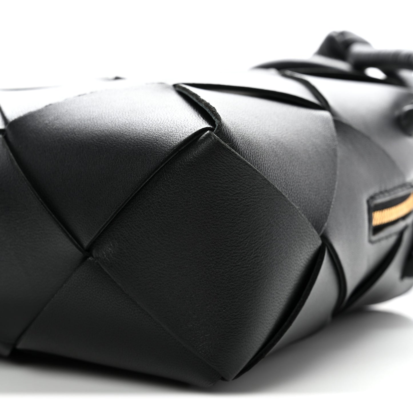 Lambskin Maxi Intrecciato Small Cassette Camera Bag Black