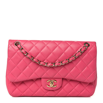 Chanel Caviar Quilted Jumbo Double Flap Pink 1 of 9