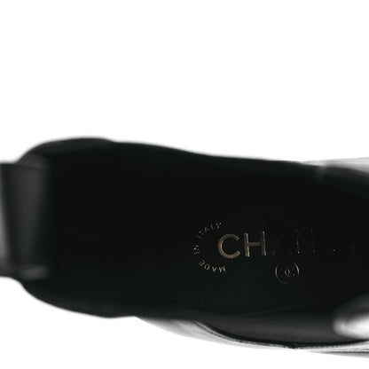 Chanel Lambskin Cap Toe CC Short Ankle Boots 39.5 Black 7 of 7