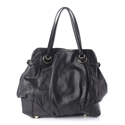 Gucci Guccissima Large Full Moon Tote Black 1 of 12