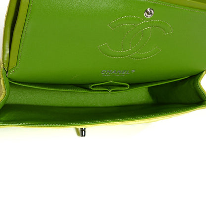 Chanel Velvet Quilted Medium Double Flap Green 5 of 8