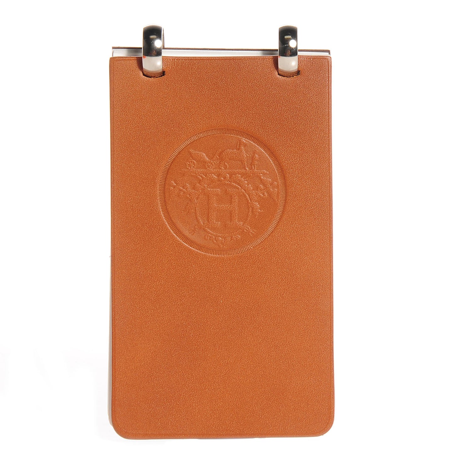 Hunter Calfskin Embossed Ex Libris Notepad Natural