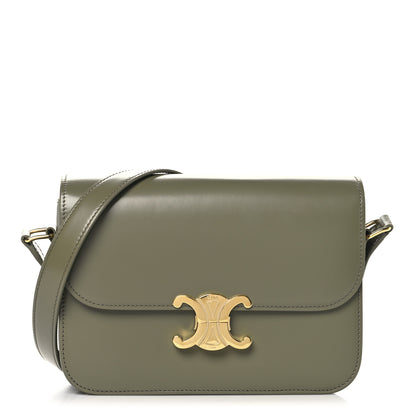 Celine Shiny Calfskin Medium Triomphe Soft Khaki 1 of 11