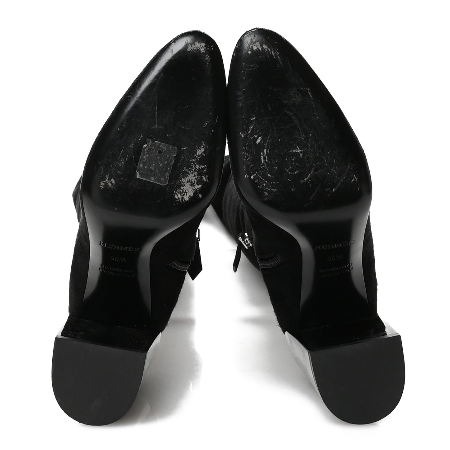 Velvet Goatskin Betty 60 Boots 36.5 Black