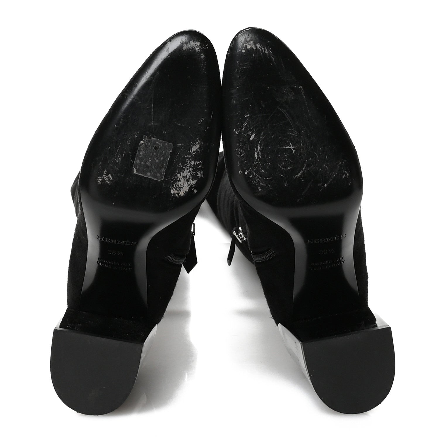 Hermes Velvet Goatskin Betty 60 Boots 36.5 Black 5 of 8